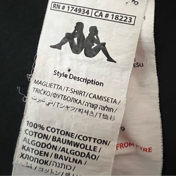 KAPPA Black Gold Authentic T-Shirt, Size Youth 16 Boy - Picture 4 of 7